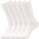 Cotson Pure Cotton And Smell Free Sweat Absorbent MenS Formal Socks Pack Of 5 (White)