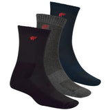 Freshfoot Mens Bamboo Cotton Calf Length Socks For Men, Cushioned Heel And Toe, Breathable And Odour Free Socks (Pack Of 3 Soc