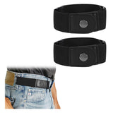 Tarini 2Pcs Buckle Free Belt For Men Stretch Waist Belt, BulgeFree Side Belts For Jeans Pants, Adjustable Travel Casual Waist