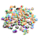 100 Pcs Popsicle Polymer Clay Beads Cartoon Heishi Spacer Beads Supplies for DIY Bracelet Earring Necklace Jewelry Making