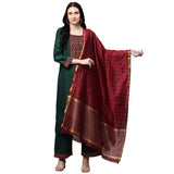 Gosriki Women'S Cotton Straight Kurta With Palazzo & Dupatta (Morning Green_S_Green_Small),Green,,B09F9S8X7H