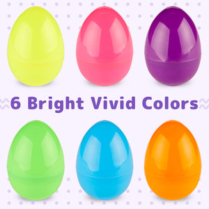 Prextex 3.5Unfilled Easter Eggs Empty, 36 pcs - Empty Plastic Eggs Fillable with Candy, Presents for Toy Basket - Easter Dec