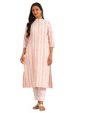 Libas Women'S Cotton Ethnic Motifs Straight Kurta (37241 White