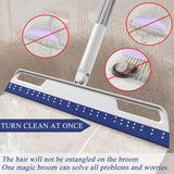 Multifunction Magic Broom, Extended Indoor Broom Detachable,3-in-1 Sweeper Removing Dust Liquid Hair, Adjustable Floor Squeegee,