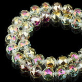 DIQIO 10mm Sparkle Faceted Round Crystal Beads (57-60pcs, Crystal Yellow)