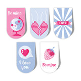 woopme Love Theme Magnetic Bookmark Boys Girls Kids Note Books Lovers Readers Gift Magnetic Page Clips Folding 5 PCs