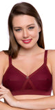 Trylo Women'S Cotton T-Shirt Bra Women'S Non-Wired Bra (Krutika-102_Maroon_40D),Maroon,40,B00Y3FT4R8