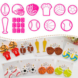 Xaekicr Sports Theme Polymer Clay Cutters Set - Multiple Shapes Clay Cutters for Polymer Molds, Clay Earring and Tools