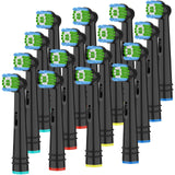 16 Pack Replacement Toothbrush Heads Compatible with Oral B, Gentle & Soft Brush Heads with Protective Covers, Deep Clean & Plaq