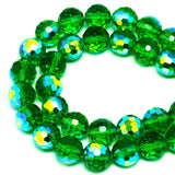 DIQIO 4mm Sparkle 96 Faceted Crystal Beads (94-100pcs, Grass Green AB)