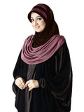 Mehar HijabS Modest WomenS Designs Stylish Dual Color Combination Polycotton Feel Good Fabric Afeefa Hijab (XLarge, Coffee 
