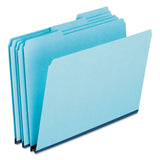 Pendaflex 9300T13 Tab Folders, 1/3 Cut, 91/2Inch H, LegalSize, 25/BX, Blue