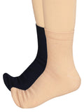 Bodycare WomenS Cotton Blend Ankle Length Socks | Soft Breathable Stretchable Casual Socks | Solid Navy & Lite Skin | Comfortabl