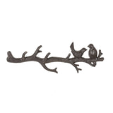 Abbott Collection Dark Brown Birds/Branch Wall Hook (17 L)