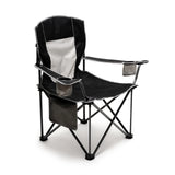 SUNNYFEEL Oversized Folding Camping Chair 500 LBS Heavy Duty Lawn Chairs for Adults Black Portable Folding with Armrest, Cup Hol