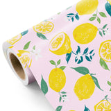 Wrapaholic Lemon Wrapping Paper Roll - Mini Roll - 17 Inch X 33 Feet - Lemon And Leaves Design Perfect For Birthday Wedding Bridal Shower -Like New