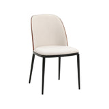 Leisuremod Tule Mid-Century Modern Fabric Dining Side Chair With Powder-Coated Steel Frame For Kitchen And Dining Room