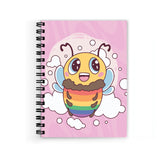 Vprint Rainbow Butterfly Spiral Wiro Unruled Blank Pages Notebook Diary Journal Drawing Book SizeA5(6X9 Inches) (Rainbow Butter