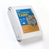 GUARD SHIELD White Tarp 16x20 Feet Medium Duty All Purpose Poly Tarps Cover 7mil