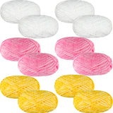 SIMEIQI 12 PCS Soft Chenille Yarn Velvet Yarn for Knitting and Crochet DIY Craft, Warm Yarn for Blanket Bag Hat Scarf Clothes Gl