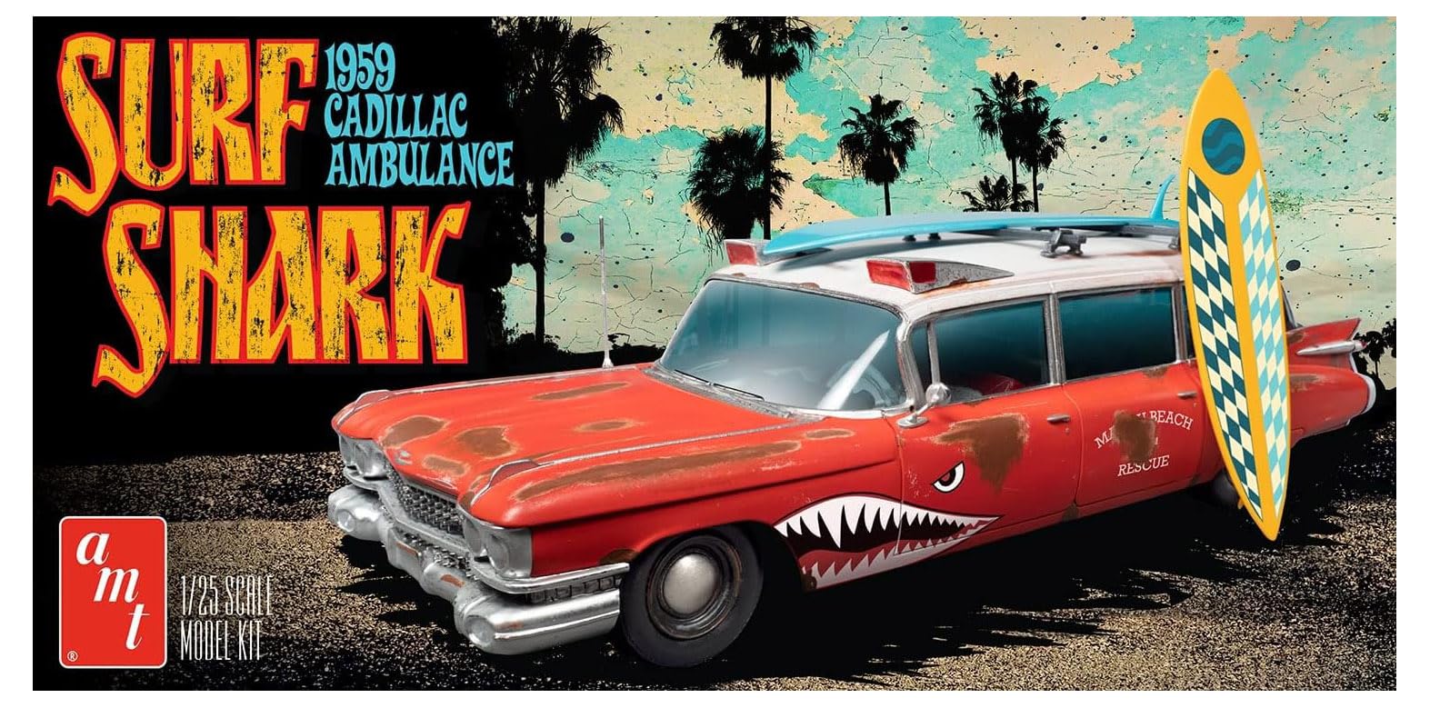 Amt Cadillac Ambulance 1959 1:25 Scale Model Kit