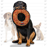 TUFFY - World's Tuffest Soft Dog Toy - MEGA Ring Brick- Squeakers -Multiple Layers. Made Durable, Strong & Tough. Interactive Pl