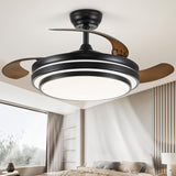 FIDGRA 48 Inch Fandelier Ceiling Fan with Light, Retractable Ceiling Fan with Lights for Bedroom Living Room Dinning Room, Chand