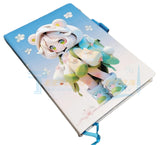 Shree Technesh Cute Moon Eyes Doll A5 Diary Notebook Journal With Bookmark For Girls (Set Of 1) | Color May Vary