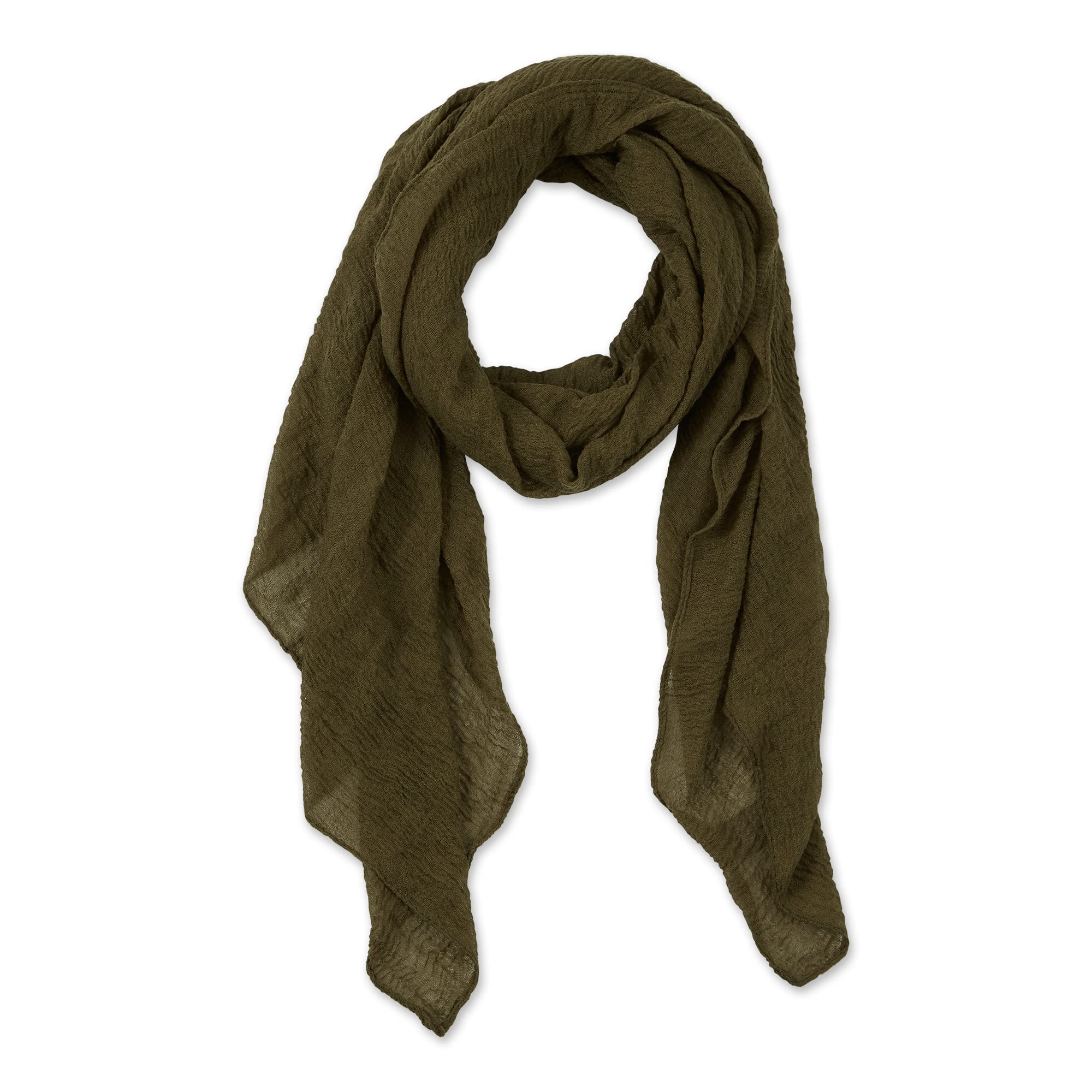Hadley Wren Women'S Lightweight Summer Insect Shield Scarf, Classic Army Green, One Size