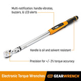 1/2'' Drive Electronic Torque Wrench With Angle, 25 250 Ft. Lbs.