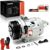 A-Premium Air Conditioner AC Compressor with Clutch Compatible with Ford Fusion 3.5L 2010-2012, Lincoln MKZ 3.5L 2007-2012, SP17