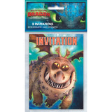Unique How to Train Your Dragon Party Invitations | 4.50 x 8.38 | 8 Pcs