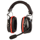 Honeywell Retail Sync Wireless Earmuff with Bluetooth 4.1 (RWS53016), Black With Red Accents