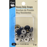 Dritz 55 Heavy Duty Snaps, Navy, Size 24 (5/8Inch) 7Sets