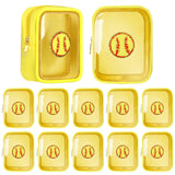 Reginary 12 Pcs Sport Team Gift Bags 6 x 5 Inch Chenille Patch Clear Makeup Bags Waterproof Travel Size for Women Party Favors T