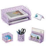 EasyPAG Desk Organizers and Accessories 5 Pieces Office Supplies Set 2 Tier Paper Tray, Pencil Organizer for Desk, Mail Sorter