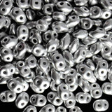 Crystal Bronze Aluminum SuperDuo Czech Two Hole Seed Beads 2.5x5mm Approx 20 Grams
