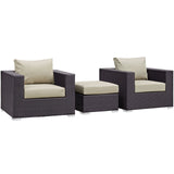 Modway Bronx 3 Piece Outdoor Patio Sofa Set WL01979MW