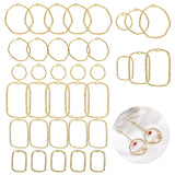 48 Pcs Open Bezels for Resin Jewelry Making, Open Back Bezel Pendants for Jewelry Making Geometric Hollow Frame Pendant Rectangl