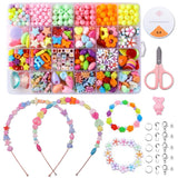 Oriware Unicorn Bracelet Making Kit For Girls Diy Jewelry Making Bead Set With Charms, Letter Beads & Elastic Strings, Craft T