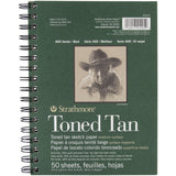 Strathmore 400 Series Sketch Pad, Toned Tan, 5.5x8.5 inch, 50 Sheets - Artist Sketchbook for Drawing, Illustration, Art Class St