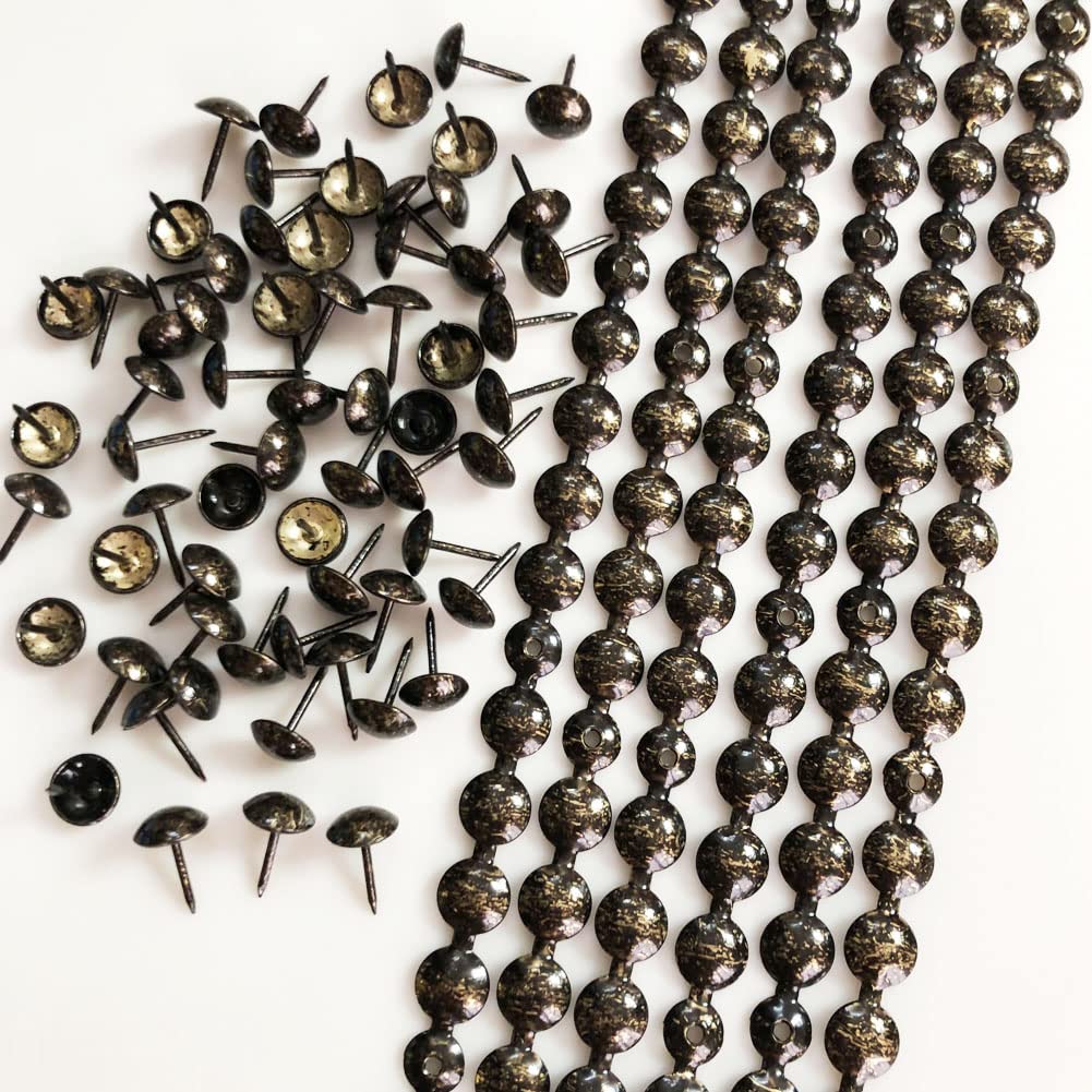 10 Meters: Nickel/Brass/Bronze Plated Decorative Nail Strips/Nailing Tapes,Sofa Tacks,Upholstery Tacks,DIY Furniture Accessory (