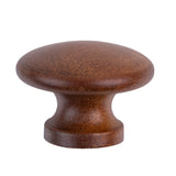 Walnut Wood Drawer Knob | Diameter: 1 1/4 | Wooden Handle for Antique Cabinet Door, Dresser Drawer, Desk | Furniture Reproductio