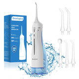 Water Dental Flosser Teeth Pick: Portable Cordless Oral Irrigator 300ML Rechargeable Travel Irrigation Cleaner Beautypick IPX7 W