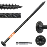 #14 x 10 Wood Structural Lag Screws 108Pcs Star Drive Decking Wood Screws, Rust Resistant Timber Screws for Timber/Log/Landscapi