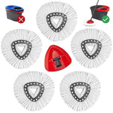 Easywring 1Tank System,Mop Replacement Heads for OCeda Replace , Spin Mop Heads Replacements, Microfiber Spin Mop Refills, Eas