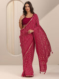 Libas Women47 Georgette Sarees (16291_Pink)