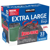 Kirkland Signature Flextech 33 Gallon Trash Bag, 90count, 1count