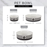 Bone Dry Lattice Collection Pet Bowl & Canister, Medium Set, 6X2 Inches, Black, 2 Piece