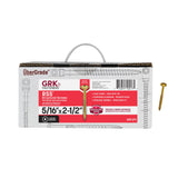 GRK Fasteners RSS 5/16 x 2-1/2 Inch, Structural Screws, 600 PCS, Rust Resistant Climatek Coating, Heavy-Duty Framing & Decking S